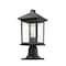 Z-Lite Portland 1 Light Outdoor Pier Mount Light, Black & Clear Beveled 531PHMR-533PM-BK - alternate 1